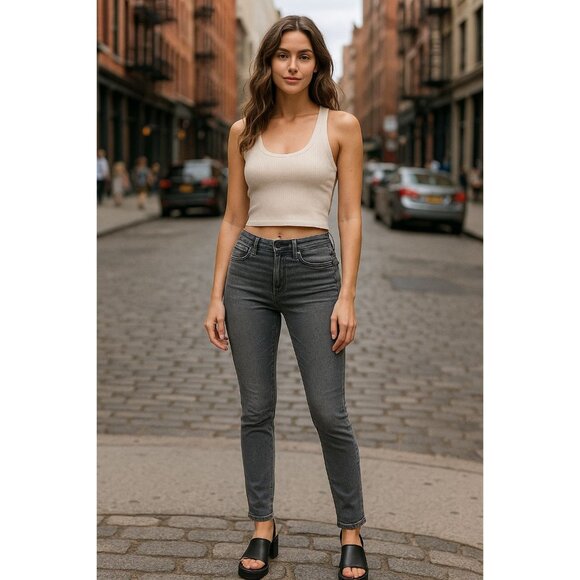 Abercrombie & Fitch Denim - Abercrombie Fitch 26 Harper Super Skinny Jeans Gray Washed Stretch Denim